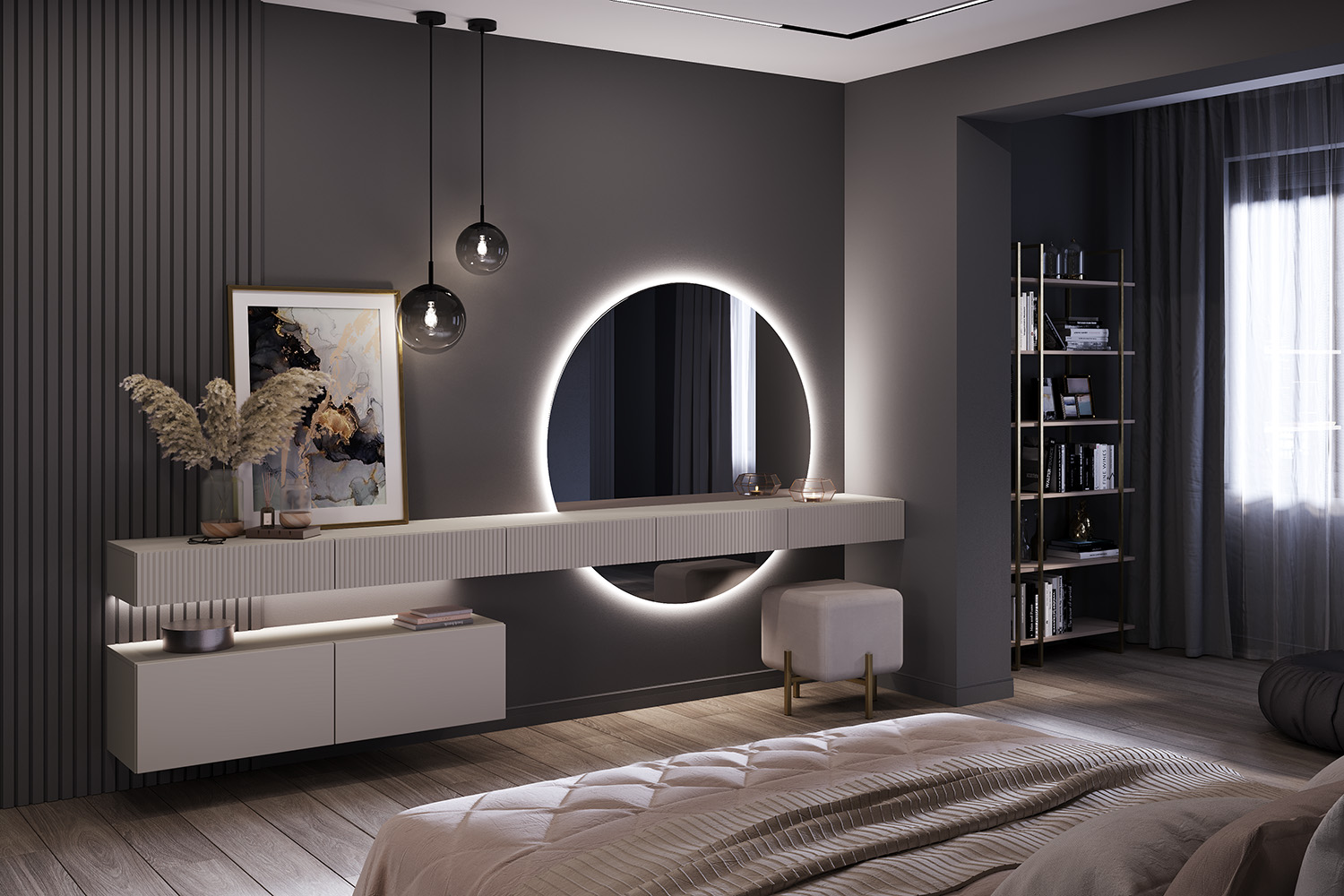 Тумбы - изображение №7 "Навесная тумба Дольче с выдвижными ящиками"  на www.Angstrem-mebel.ru