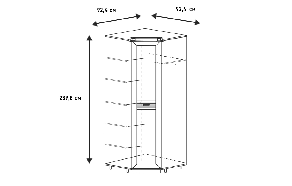 Угловые шкафы - изображение №5 "Шкаф Кантри угловой"  на www.Angstrem-mebel.ru