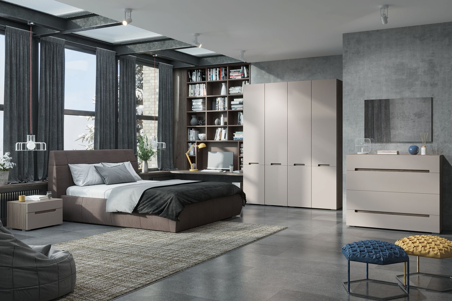 Двуспальные кровати - изображение №4 "Кровать мягкая Анри АН-810.27(С2) 140х200"  на www.Angstrem-mebel.ru